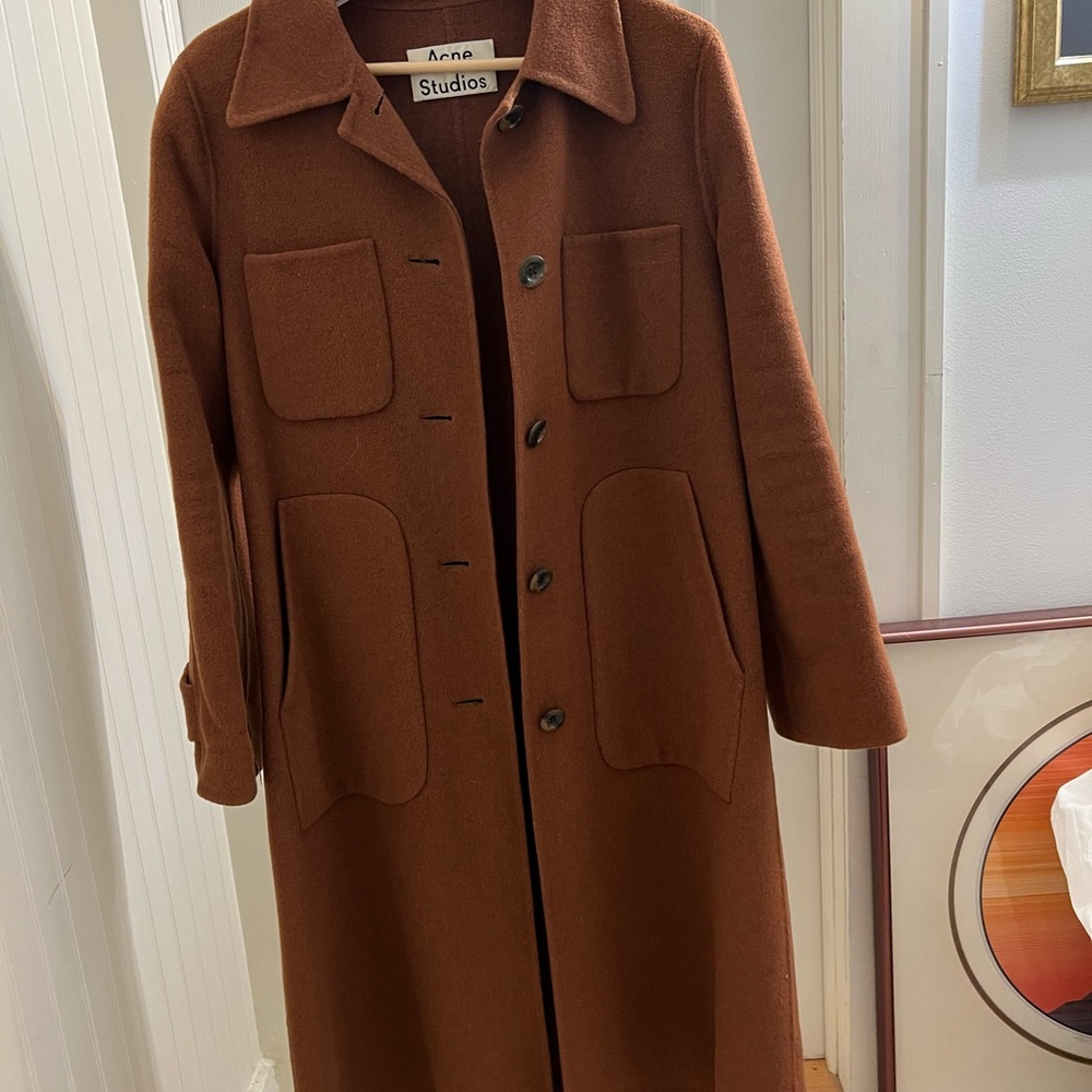 Acne Rich Brown Wool Outerwear
